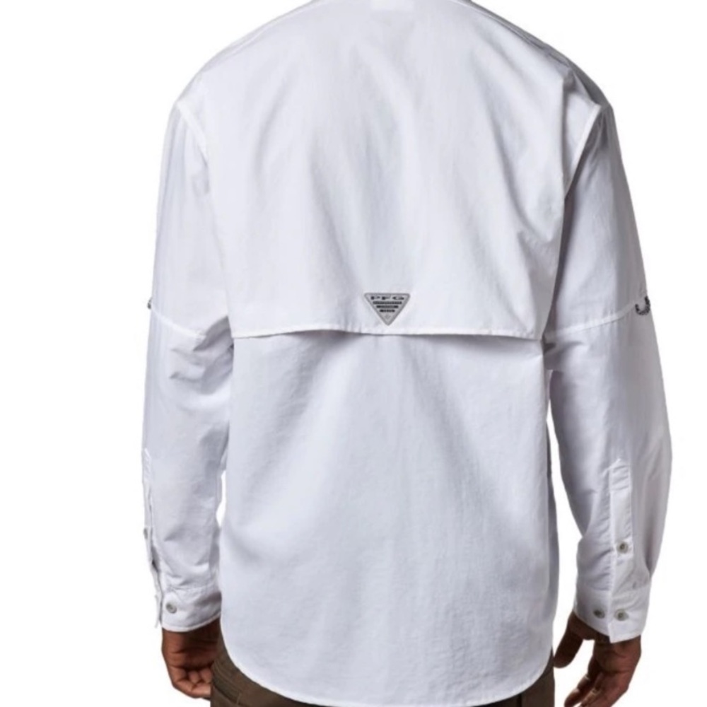 Columbia PFG Performance Fishing Gear White Casual Button Down Shirt Long Sleeve - Picture 2 of 13